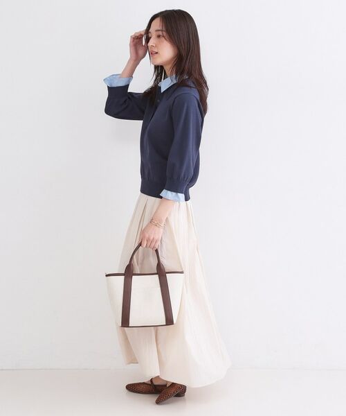 OPAQUE.CLIP / オペーク ドット クリップ ニット・セーター | シャツレイヤード風ポロニット【洗濯機OK】 | 詳細15