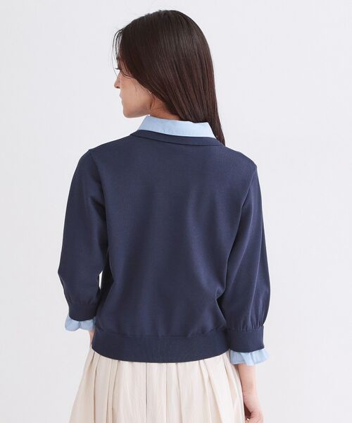 OPAQUE.CLIP / オペーク ドット クリップ ニット・セーター | シャツレイヤード風ポロニット【洗濯機OK】 | 詳細19