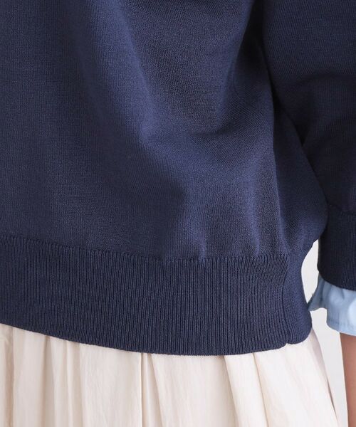 OPAQUE.CLIP / オペーク ドット クリップ ニット・セーター | シャツレイヤード風ポロニット【洗濯機OK】 | 詳細22