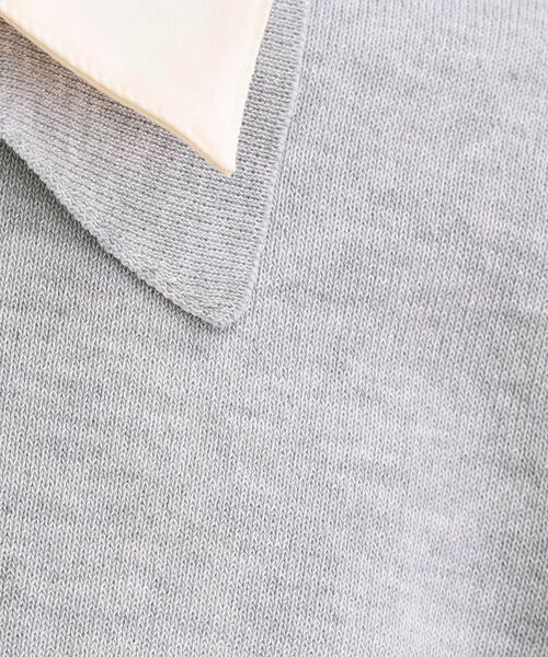 OPAQUE.CLIP / オペーク ドット クリップ ニット・セーター | シャツレイヤード風ポロニット【洗濯機OK】 | 詳細4