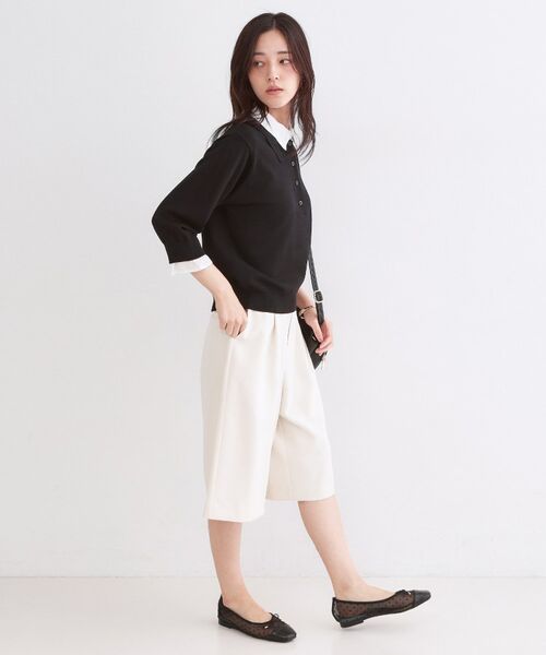 OPAQUE.CLIP / オペーク ドット クリップ ニット・セーター | シャツレイヤード風ポロニット【洗濯機OK】 | 詳細7