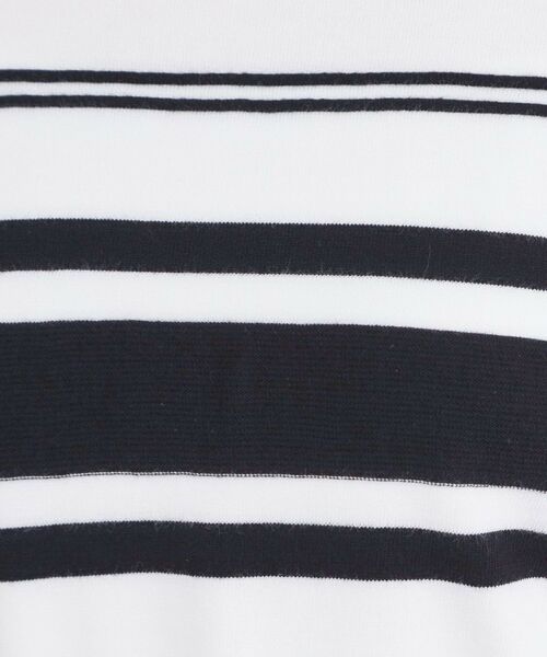 OPAQUE.CLIP / オペーク ドット クリップ ニット・セーター | ランダムボーダーハーフスリーブニット【洗濯機OK】 | 詳細4