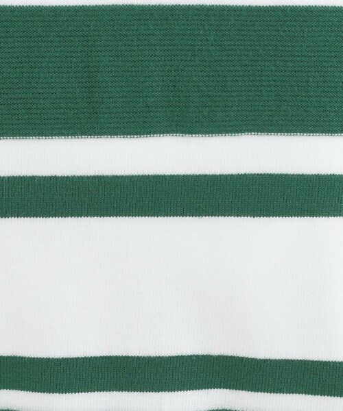 OPAQUE.CLIP / オペーク ドット クリップ ニット・セーター | ランダムボーダーハーフスリーブニット【洗濯機OK】 | 詳細8