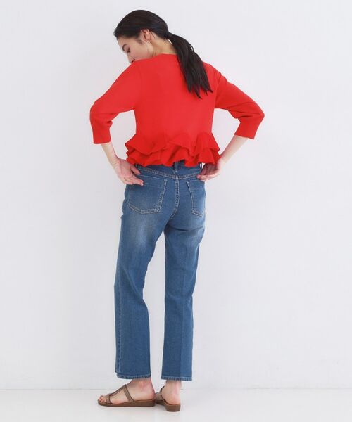 OPAQUE.CLIP / オペーク ドット クリップ ニット・セーター | 裾フリルヘンリーネックニット【洗濯機OK】 | 詳細11