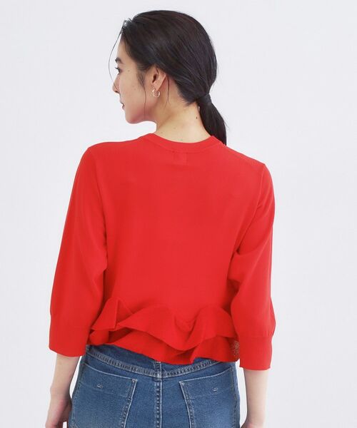 OPAQUE.CLIP / オペーク ドット クリップ ニット・セーター | 裾フリルヘンリーネックニット【洗濯機OK】 | 詳細15