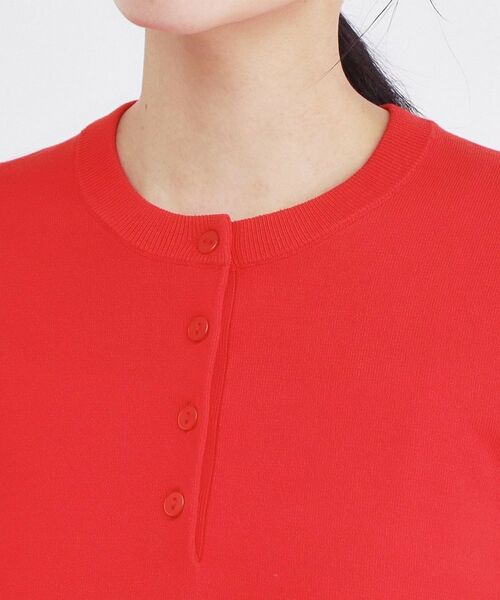 OPAQUE.CLIP / オペーク ドット クリップ ニット・セーター | 裾フリルヘンリーネックニット【洗濯機OK】 | 詳細16