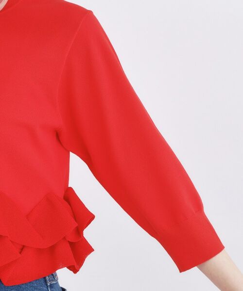 OPAQUE.CLIP / オペーク ドット クリップ ニット・セーター | 裾フリルヘンリーネックニット【洗濯機OK】 | 詳細17