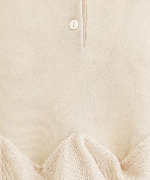 OPAQUE.CLIP / オペーク ドット クリップ ニット・セーター | 裾フリルヘンリーネックニット【洗濯機OK】 | 詳細4