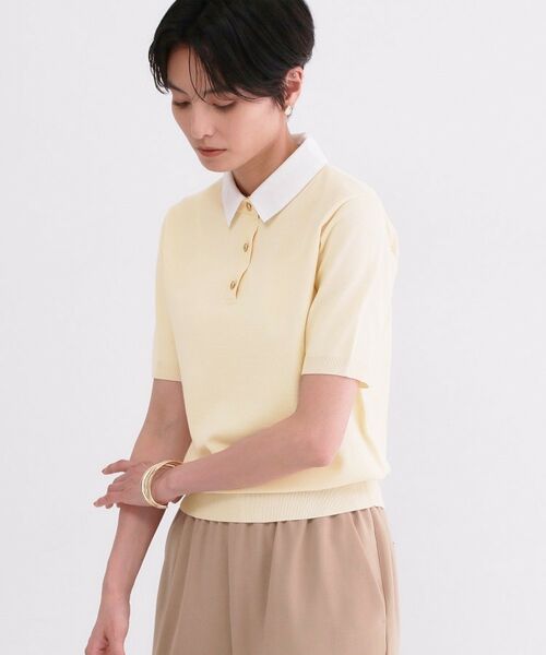 OPAQUE.CLIP / オペーク ドット クリップ ニット・セーター | 2WAY衿付きニット【洗濯機OK】 | 詳細1