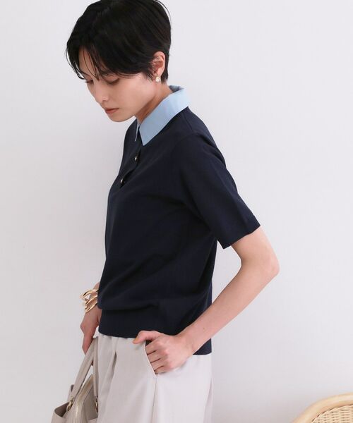 OPAQUE.CLIP / オペーク ドット クリップ ニット・セーター | 2WAY衿付きニット【洗濯機OK】 | 詳細13