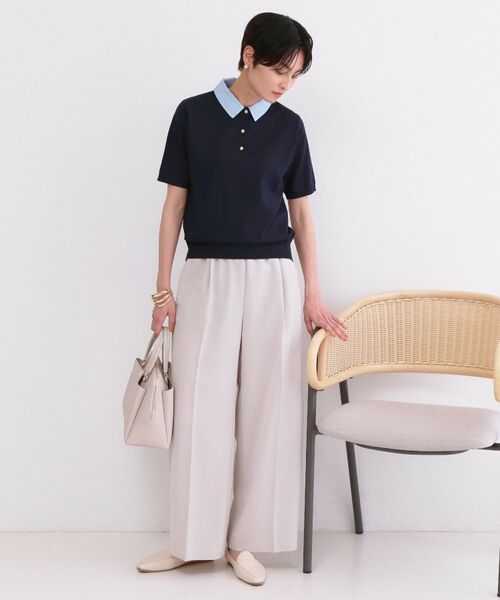 OPAQUE.CLIP / オペーク ドット クリップ ニット・セーター | 2WAY衿付きニット【洗濯機OK】 | 詳細15