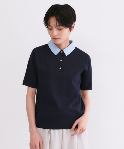 OPAQUE.CLIP / オペーク ドット クリップ ニット・セーター | 2WAY衿付きニット【洗濯機OK】 | 詳細19