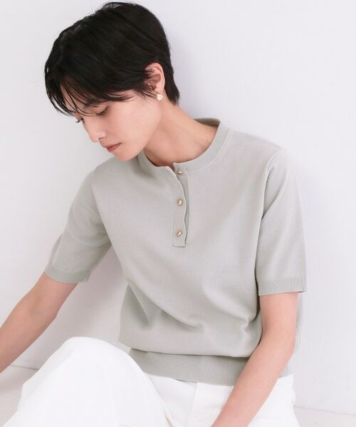 OPAQUE.CLIP / オペーク ドット クリップ ニット・セーター | 2WAY衿付きニット【洗濯機OK】 | 詳細8