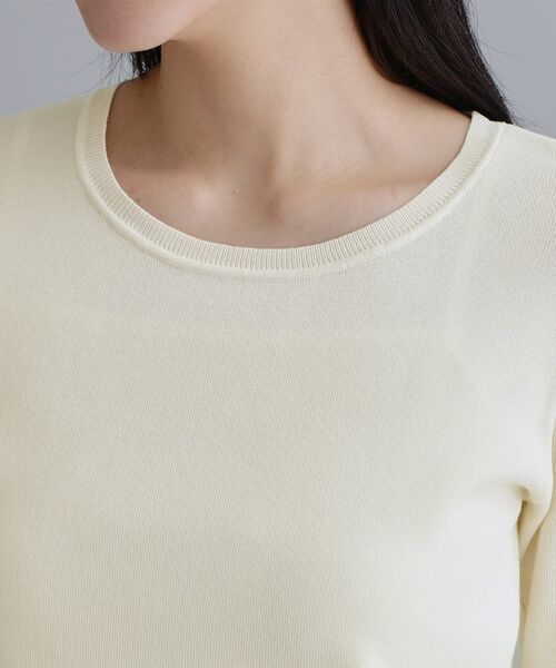 OPAQUE.CLIP / オペーク ドット クリップ ニット・セーター | 【es】裾イレギュラーヘムレースニット【洗濯機OK】 | 詳細12