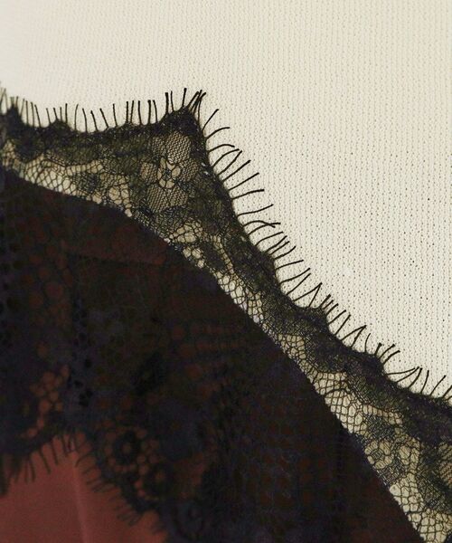 OPAQUE.CLIP / オペーク ドット クリップ ニット・セーター | 【es】裾イレギュラーヘムレースニット【洗濯機OK】 | 詳細4