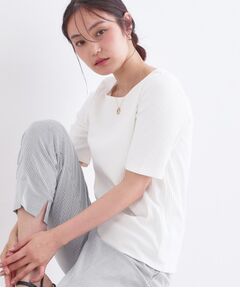 OPAQUE.CLIP / オペーク ドット クリップ カットソー | ベーシックリブボートネックカットソー【洗濯機OK】