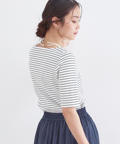 OPAQUE.CLIP / オペーク ドット クリップ カットソー | ベーシックリブボートネックカットソー【洗濯機OK】 | 詳細13