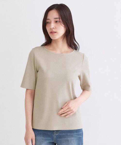 OPAQUE.CLIP / オペーク ドット クリップ カットソー | ベーシックリブボートネックカットソー【洗濯機OK】 | 詳細17