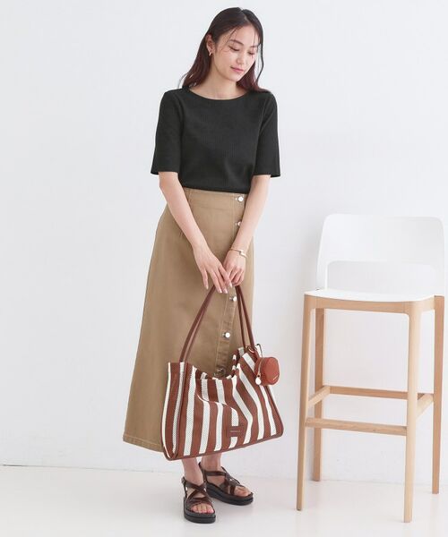 OPAQUE.CLIP / オペーク ドット クリップ カットソー | ベーシックリブボートネックカットソー【洗濯機OK】 | 詳細6