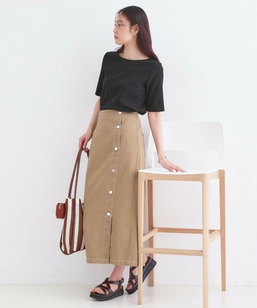 OPAQUE.CLIP / オペーク ドット クリップ カットソー | ベーシックリブボートネックカットソー【洗濯機OK】 | 詳細7