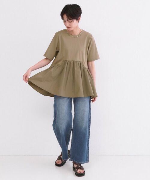 OPAQUE.CLIP / オペーク ドット クリップ カットソー | ペプラムドッキングカットソー【洗濯機OK】 | 詳細14