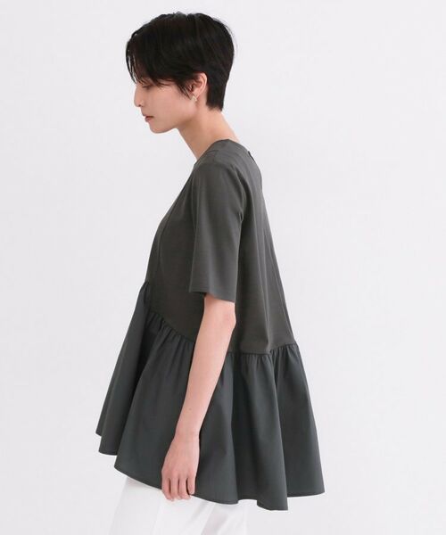 OPAQUE.CLIP / オペーク ドット クリップ カットソー | ペプラムドッキングカットソー【洗濯機OK】 | 詳細18