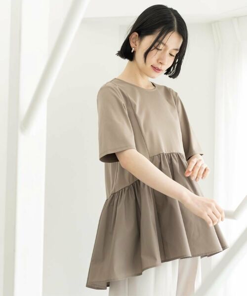 OPAQUE.CLIP / オペーク ドット クリップ カットソー | ペプラムドッキングカットソー【洗濯機OK】 | 詳細25