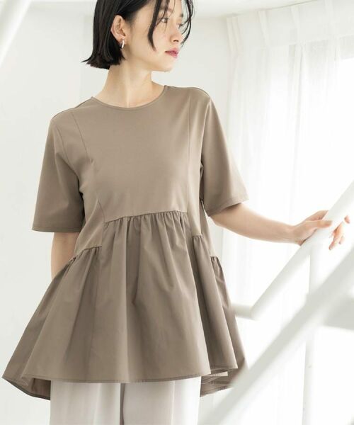 OPAQUE.CLIP / オペーク ドット クリップ カットソー | ペプラムドッキングカットソー【洗濯機OK】 | 詳細26