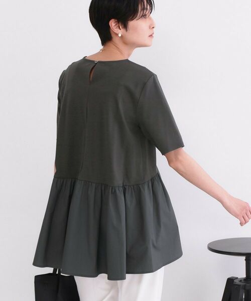 OPAQUE.CLIP / オペーク ドット クリップ カットソー | ペプラムドッキングカットソー【洗濯機OK】 | 詳細5