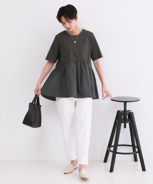 OPAQUE.CLIP / オペーク ドット クリップ カットソー | ペプラムドッキングカットソー【洗濯機OK】 | 詳細6