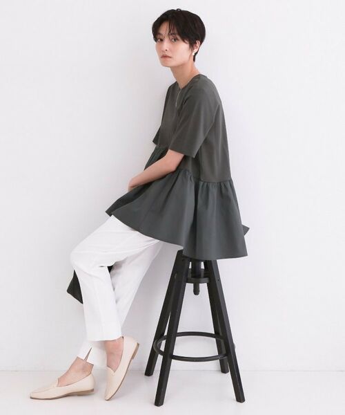 OPAQUE.CLIP / オペーク ドット クリップ カットソー | ペプラムドッキングカットソー【洗濯機OK】 | 詳細7