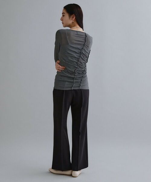 OPAQUE.CLIP / オペーク ドット クリップ カットソー | 【es】アシンメトリーシャーリング シアーカットソー【洗濯機OK】 | 詳細3