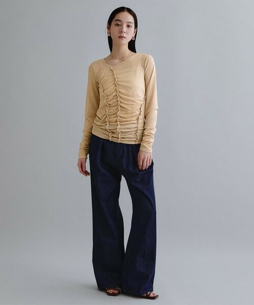 OPAQUE.CLIP / オペーク ドット クリップ カットソー | 【es】アシンメトリーシャーリング シアーカットソー【洗濯機OK】 | 詳細6