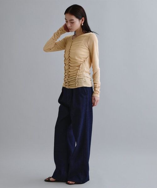 OPAQUE.CLIP / オペーク ドット クリップ カットソー | 【es】アシンメトリーシャーリング シアーカットソー【洗濯機OK】 | 詳細7