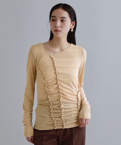 OPAQUE.CLIP / オペーク ドット クリップ カットソー | 【es】アシンメトリーシャーリング シアーカットソー【洗濯機OK】 | 詳細9