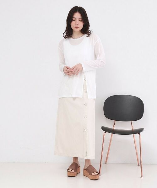 OPAQUE.CLIP / オペーク ドット クリップ カットソー | シアースリットカットソー【洗濯機OK】 | 詳細3