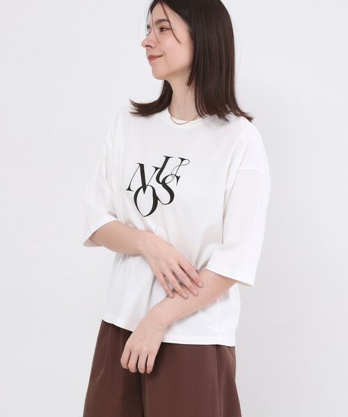 OPAQUE.CLIP / オペーク ドット クリップ Tシャツ | リラクシーロゴプリントTシャツ【洗濯機OK】 | 詳細1