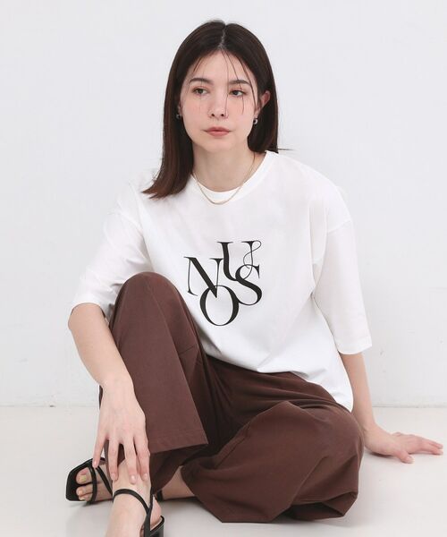 OPAQUE.CLIP / オペーク ドット クリップ Tシャツ | リラクシーロゴプリントTシャツ【洗濯機OK】 | 詳細2