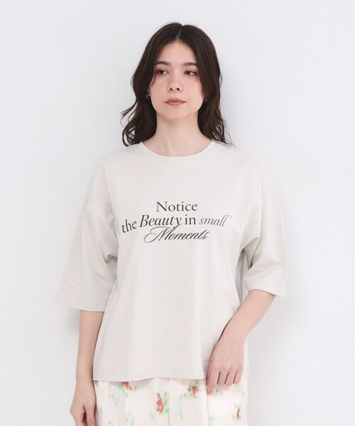 OPAQUE.CLIP / オペーク ドット クリップ Tシャツ | リラクシーロゴプリントTシャツ【洗濯機OK】 | 詳細9