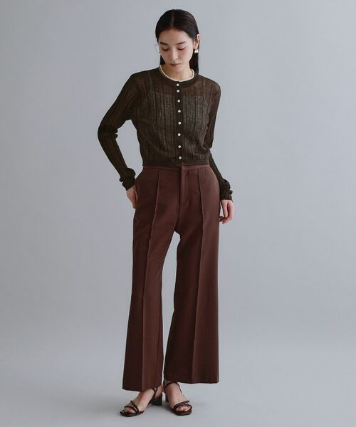 OPAQUE.CLIP / オペーク ドット クリップ カーディガン・ボレロ | 【es】シアーランダムリブニットカーディガン【洗濯機OK／抗ピル】 | 詳細2