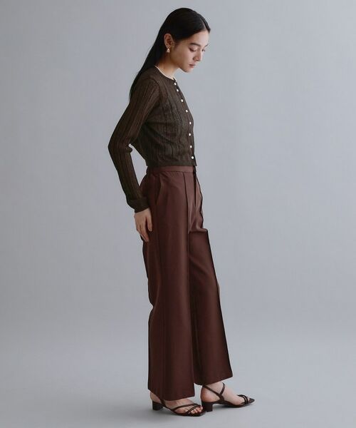 OPAQUE.CLIP / オペーク ドット クリップ カーディガン・ボレロ | 【es】シアーランダムリブニットカーディガン【洗濯機OK／抗ピル】 | 詳細3