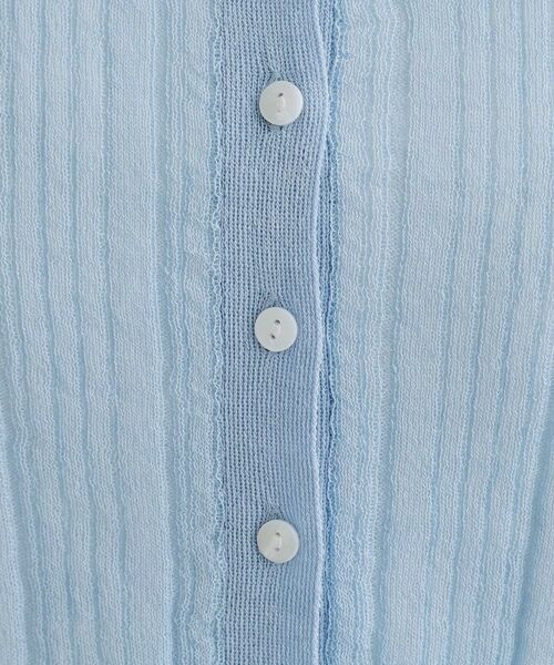 OPAQUE.CLIP / オペーク ドット クリップ カーディガン・ボレロ | 【es】シアーランダムリブニットカーディガン【洗濯機OK／抗ピル】 | 詳細8