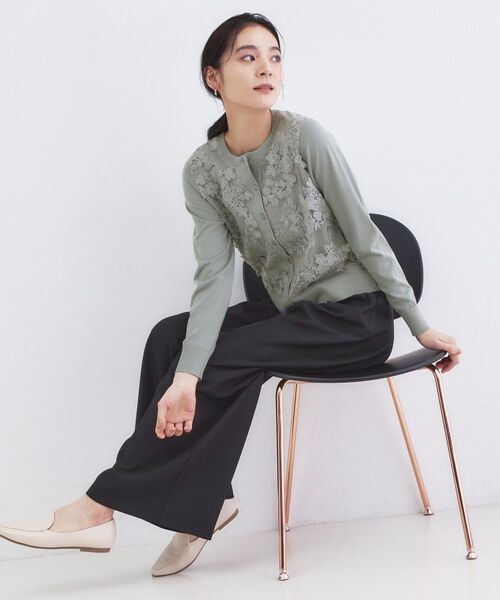 OPAQUE.CLIP / オペーク ドット クリップ カーディガン・ボレロ | チュールレースニットカーディガン【洗える】 | 詳細2