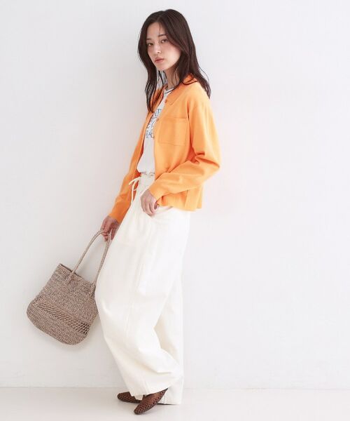 OPAQUE.CLIP / オペーク ドット クリップ カーディガン・ボレロ | ポロ衿デザインニットカーディガン【洗濯機OK】 | 詳細11