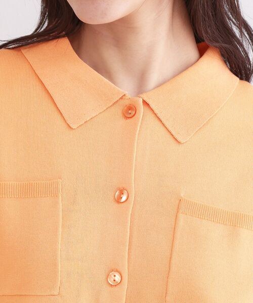 OPAQUE.CLIP / オペーク ドット クリップ カーディガン・ボレロ | ポロ衿デザインニットカーディガン【洗濯機OK】 | 詳細20