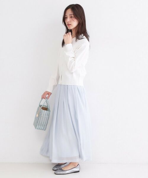 OPAQUE.CLIP / オペーク ドット クリップ カーディガン・ボレロ | ポロ衿デザインニットカーディガン【洗濯機OK】 | 詳細3