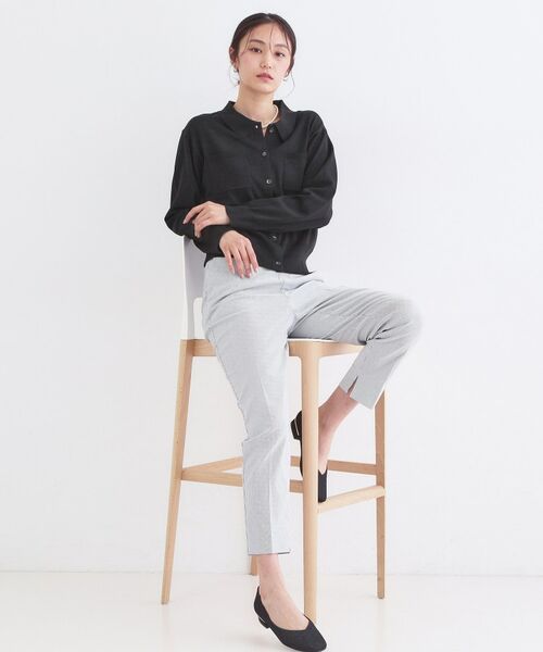 OPAQUE.CLIP / オペーク ドット クリップ カーディガン・ボレロ | ポロ衿デザインニットカーディガン【洗濯機OK】 | 詳細6