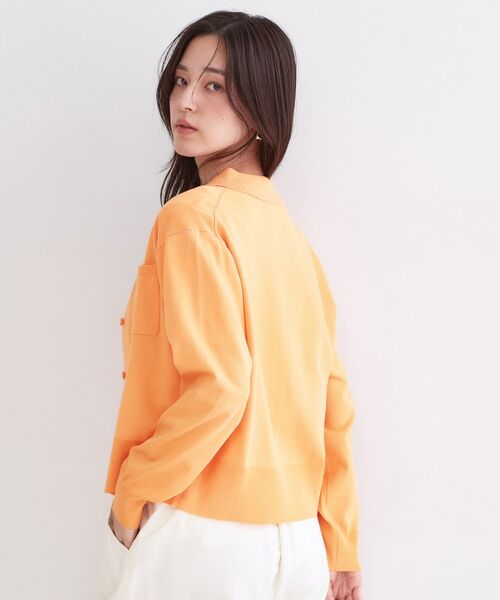 OPAQUE.CLIP / オペーク ドット クリップ カーディガン・ボレロ | ポロ衿デザインニットカーディガン【洗濯機OK】 | 詳細9