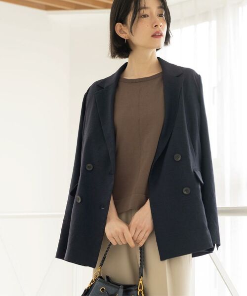 OPAQUE.CLIP / オペーク ドット クリップ テーラードジャケット | ダブルブレストジャケット【洗える/UVケア/防シワ加工/接触冷感】 | 詳細23