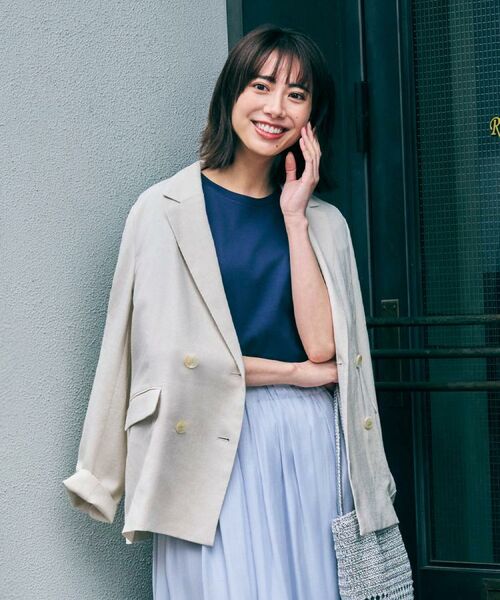 OPAQUE.CLIP / オペーク ドット クリップ テーラードジャケット | ダブルブレストジャケット【洗える/UVケア/防シワ加工/接触冷感】 | 詳細28